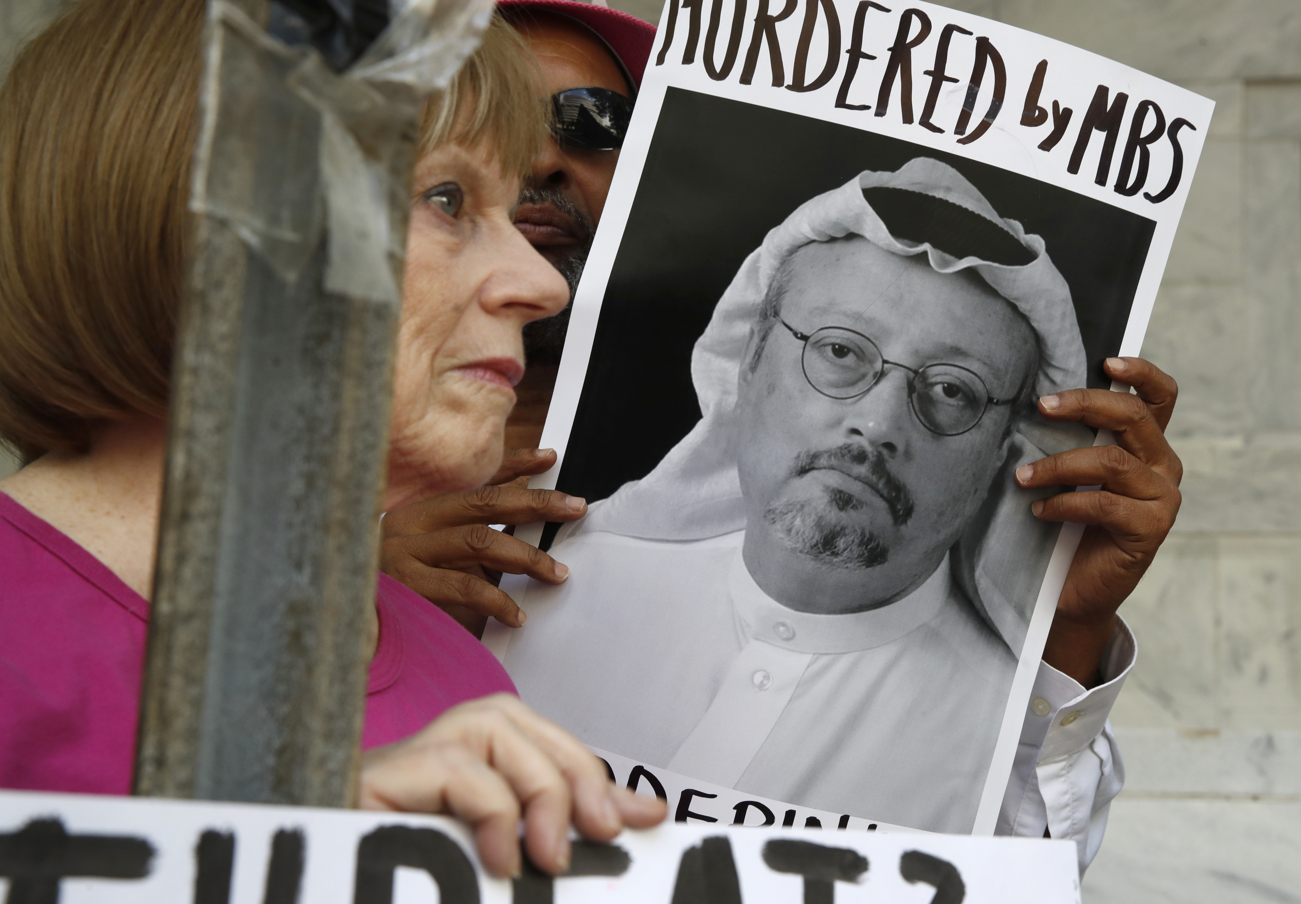 Protesting the death of Jamal Khashoggi