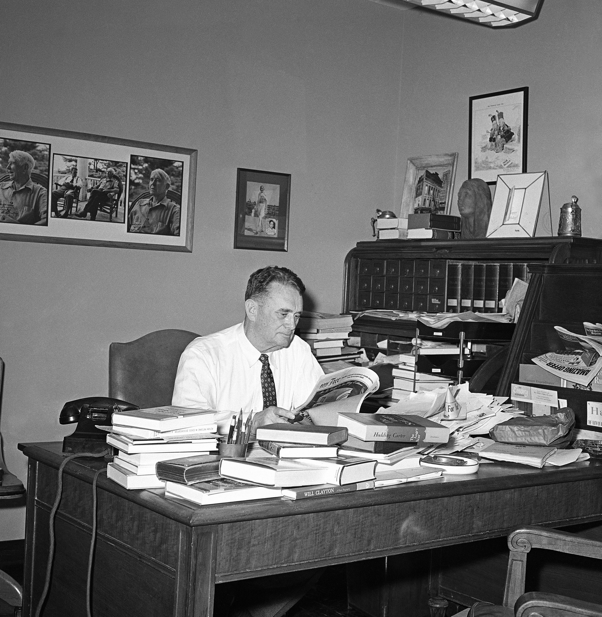 Ralph McGill, editor of the Atlanta Constitution, shown on March 30, 1959. (AP Photo)