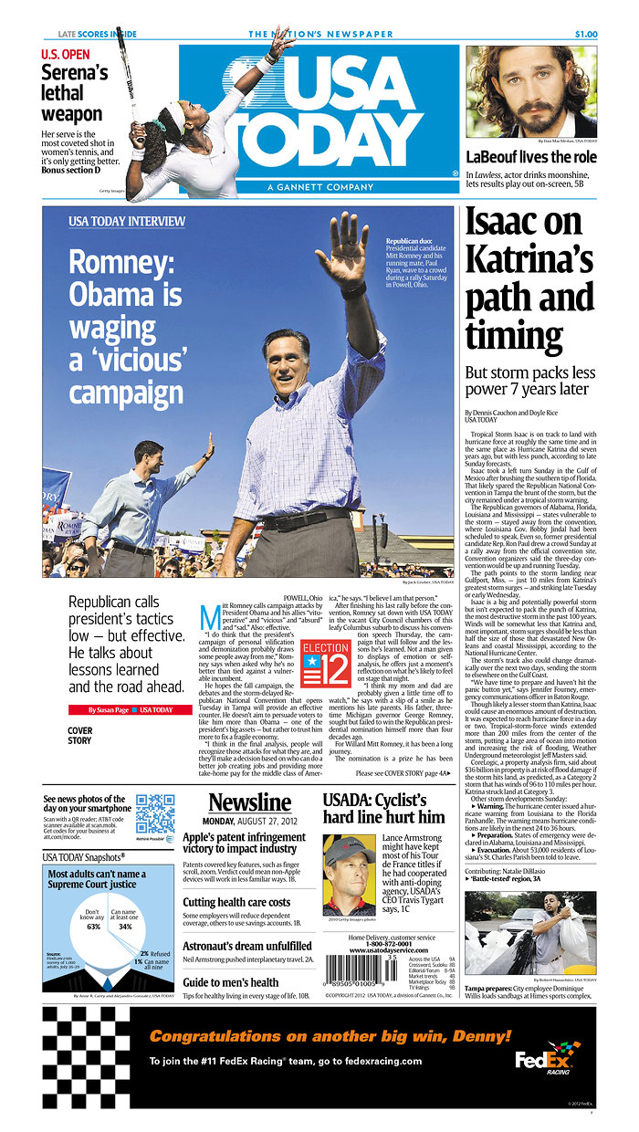 USA Today’s new design debuts in print today Poynter