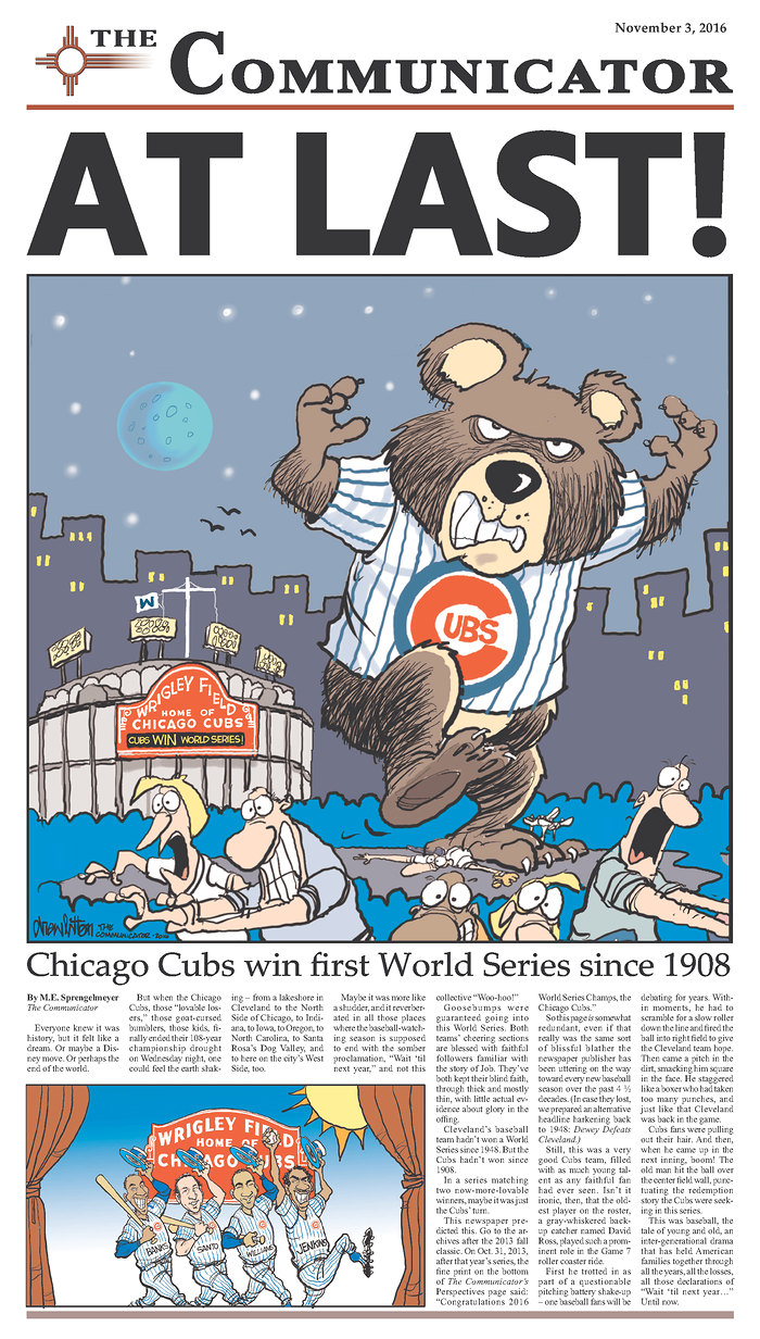 First the Cubs win the World Series, and now this? Marty, …