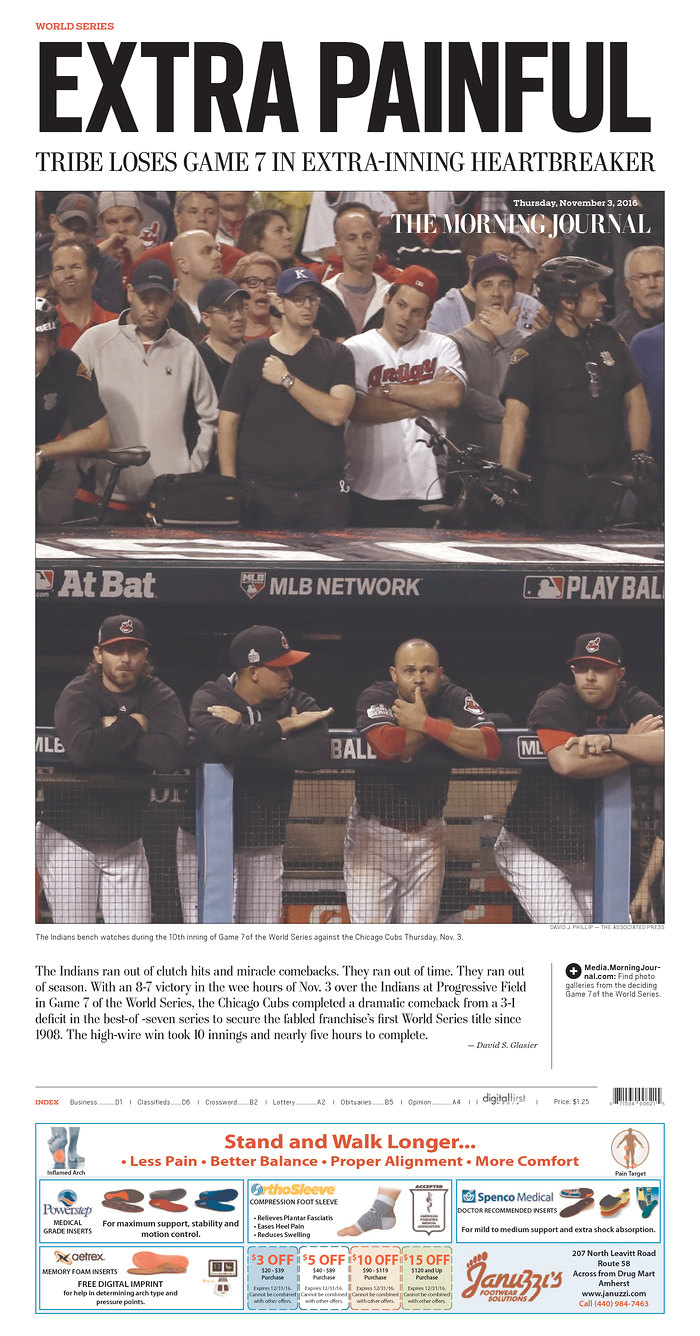 At last!' Front pages celebrate Cubs win - Poynter