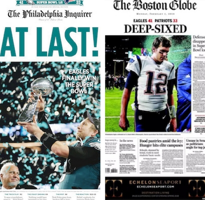 Super Bowl 2018: Philadelphia Inquirer, Daily News front pages