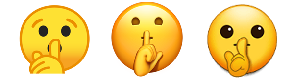 shush emoji twitter