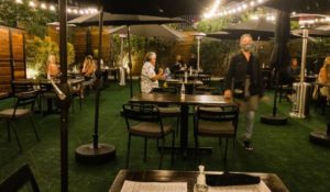 A makeshift beer garden in the parking lot of Craft House in Dana Point (Photo by Brad A. Johnson, Orange County Register/SCNG)