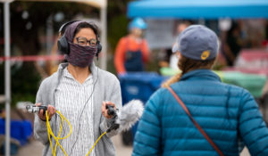 Kara Meyberg Guzman is figuring out how to keep podcasting in a pandemic. (Photo by Will Duncan/Santa Cruz Local)