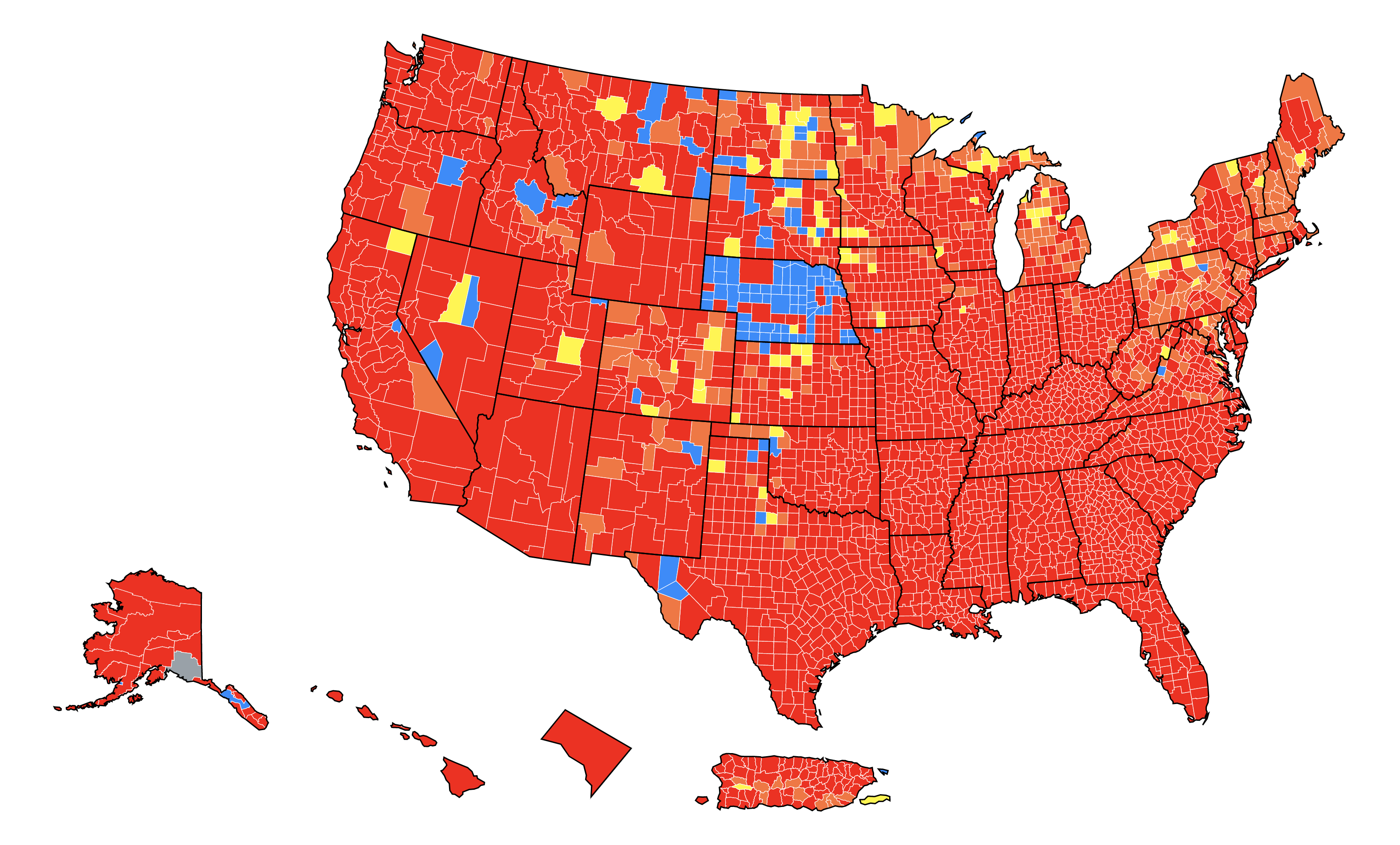 What's the COVID risk in your area? CDC maps leave some people confused :  Shots - Health News : NPR