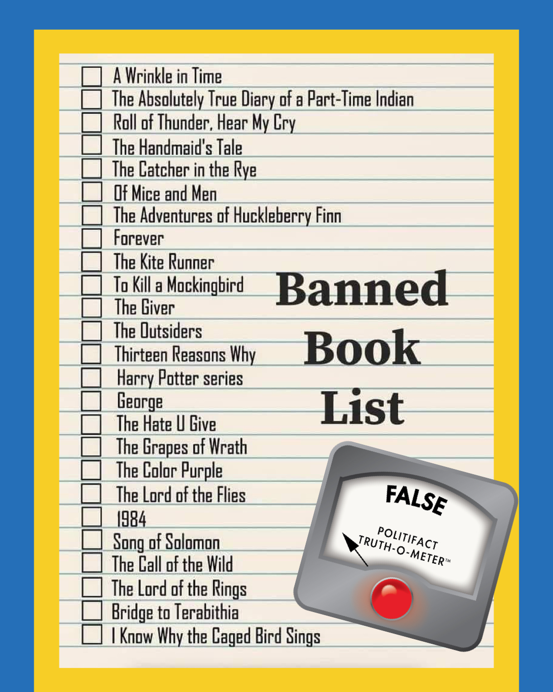 A Viral List Of banned Books In Florida Is Satire Poynter