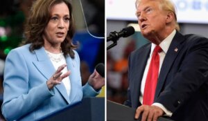 Vice President Kamala Harris, left, and former President Donald Trump. (AP Photo)