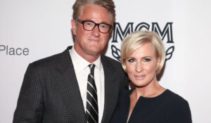 Joe Scarborough, left, and Mika Brzezinski, shown here in 2017. (Andy Kropa/Invision/AP)