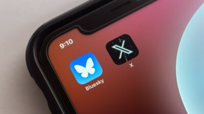 Bluesky and X apps are displayed in an iPhone screen in Mexico City on Oct. 22, 2024. (Shutterstock)